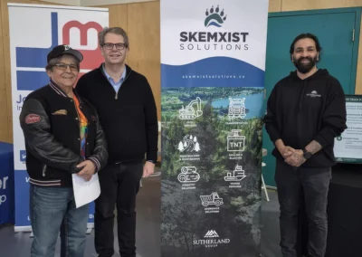 The Sutherland Group OIB Job Fair - Skemxist Team with Chief Clarence Louie